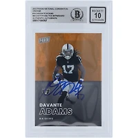 Davante Adams Las Vegas Raiders Autographed 2022 Panini National Convention Orange #15 #/199 Beckett Fanatics Witnessed Authenticated 10 Card