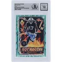 Davante Adams Las Vegas Raiders Autographed 2022 Panini Phoenix Hot Routes Teal #HR-10 #/150 Beckett Fanatics Witnessed Authenticated 10 Card