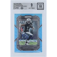 Davante Adams Las Vegas Raiders Autographed 2022 Panini Prizm Blue Wave #171 #/199 Beckett Fanatics Witnessed Authenticated 9/10 Card
