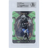 Davante Adams Las Vegas Raiders Autographed 2022 Panini Select Neon Green Prizm Die Cut #17 #/299 Beckett Fanatics Witnessed Authenticated Card