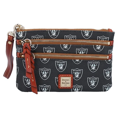Dooney & Bourke Las Vegas Raiders Signature Bracelet à triple fermeture éclair