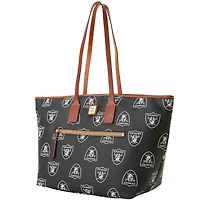 Dooney & Bourke Las Vegas Raiders Sporty Monogram Grand sac fourre-tout zippé