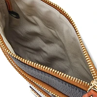 Sac bandoulière triple zip Dooney & Bourke Las Vegas Raiders avec logo de l'équipe à la mi-temps
