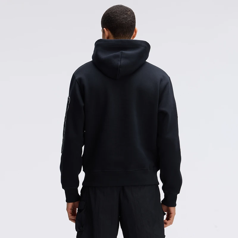 Sweat à capuche Letterman en polaire emblématique des Las Vegas Raiders noirs de Fanatics