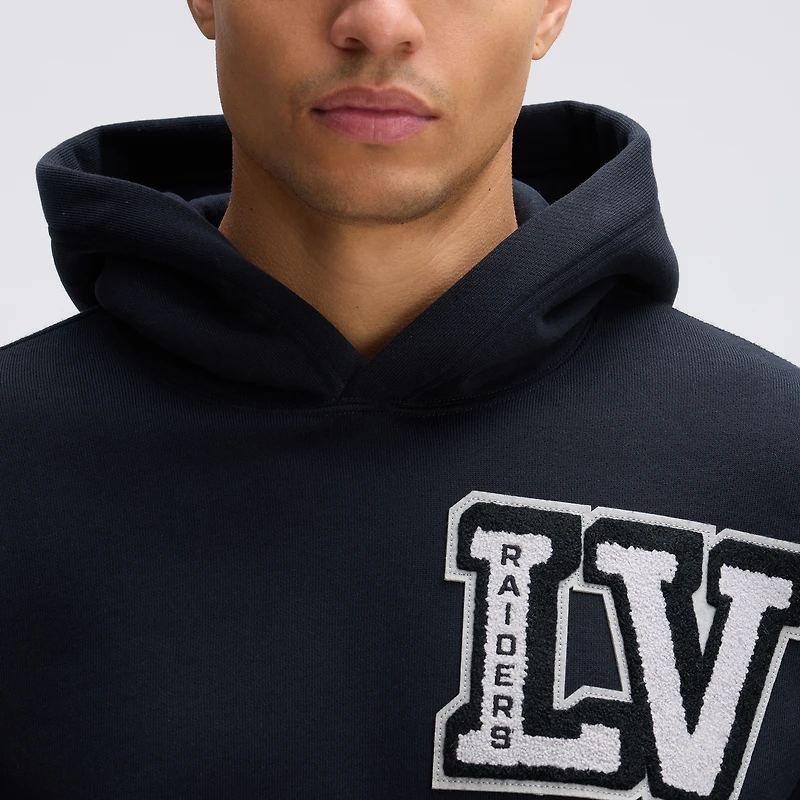 Fanatics Black Las Vegas Raiders IconicFleece Letterman Hoodie