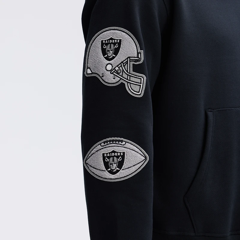 Fanatics Black Las Vegas Raiders IconicFleece Letterman Hoodie