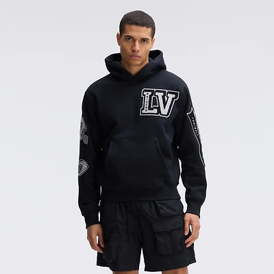 Fanatics Black Las Vegas Raiders IconicFleece Letterman Hoodie