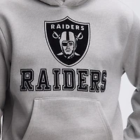 Fanatics Heather Gray Las Vegas Raiders IconicFleece Flocked Hoodie