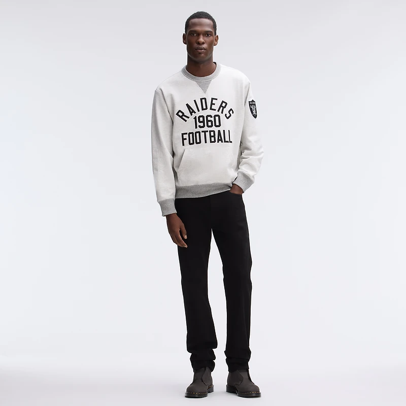 Sweat-shirt à poche Fanatics Heather Gray Las Vegas Raiders Iconic Fleece
