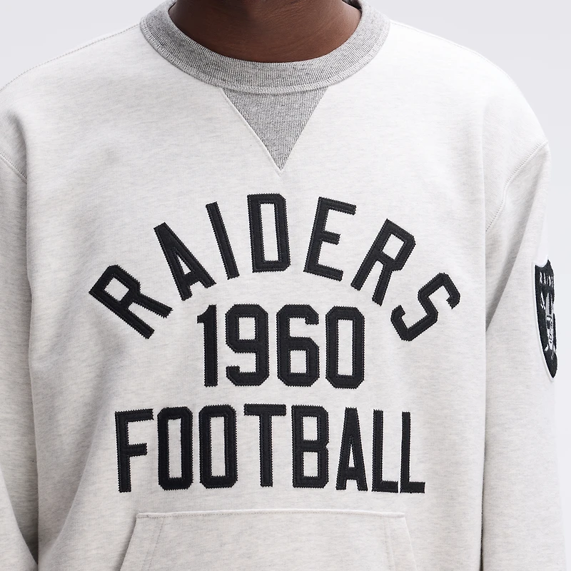Fanatics Heather Gray Las Vegas Raiders IconicFleece Pocket Sweatshirt