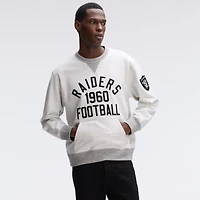 Sweat-shirt à poche Fanatics Heather Gray Las Vegas Raiders Iconic Fleece