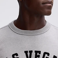 Fanatics Heather Gray Las Vegas Raiders IconicFleece Short Sleeve Sweatshirt