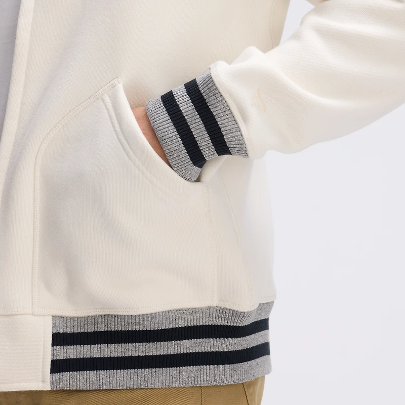 Fanatics Oatmeal Las Vegas Raiders IconicFleece Full-Zip Jacket