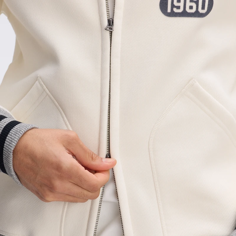 Fanatics Oatmeal Las Vegas Raiders IconicFleece Full-Zip Jacket