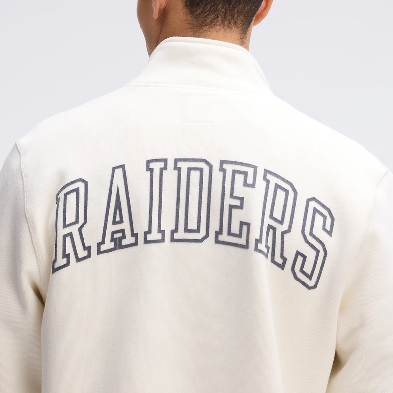 Fanatics Oatmeal Las Vegas Raiders IconicFleece Full-Zip Jacket