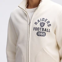 Fanatics Oatmeal Las Vegas Raiders IconicFleece Full-Zip Jacket