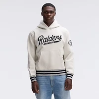 Fanatics Oatmeal Las Vegas Raiders IconicFleece Tipped Hoodie
