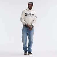 Fanatics Oatmeal Las Vegas Raiders IconicFleece Tipped Hoodie