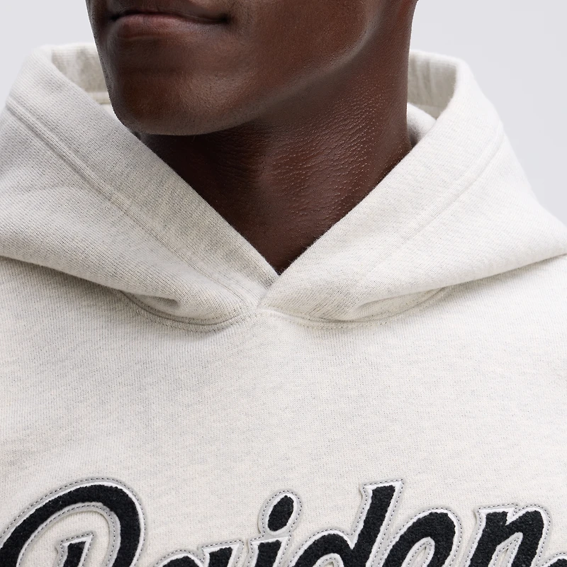 Sweat à capuche Fanatics Oatmeal Las Vegas Raiders Iconic bords en polaire