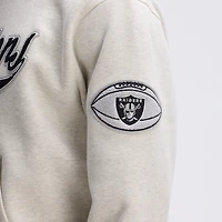 Fanatics Oatmeal Las Vegas Raiders IconicFleece Tipped Hoodie