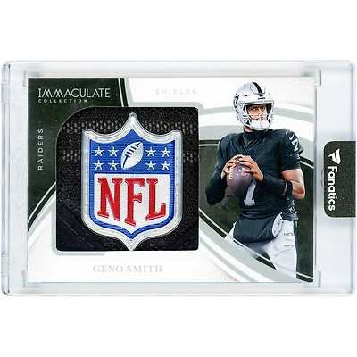Geno Smith Las Vegas Raiders 2025 Panini Immaculate Collection Shields NFL Shield Quad-Color Relic #IL-GSH #3/5 Card