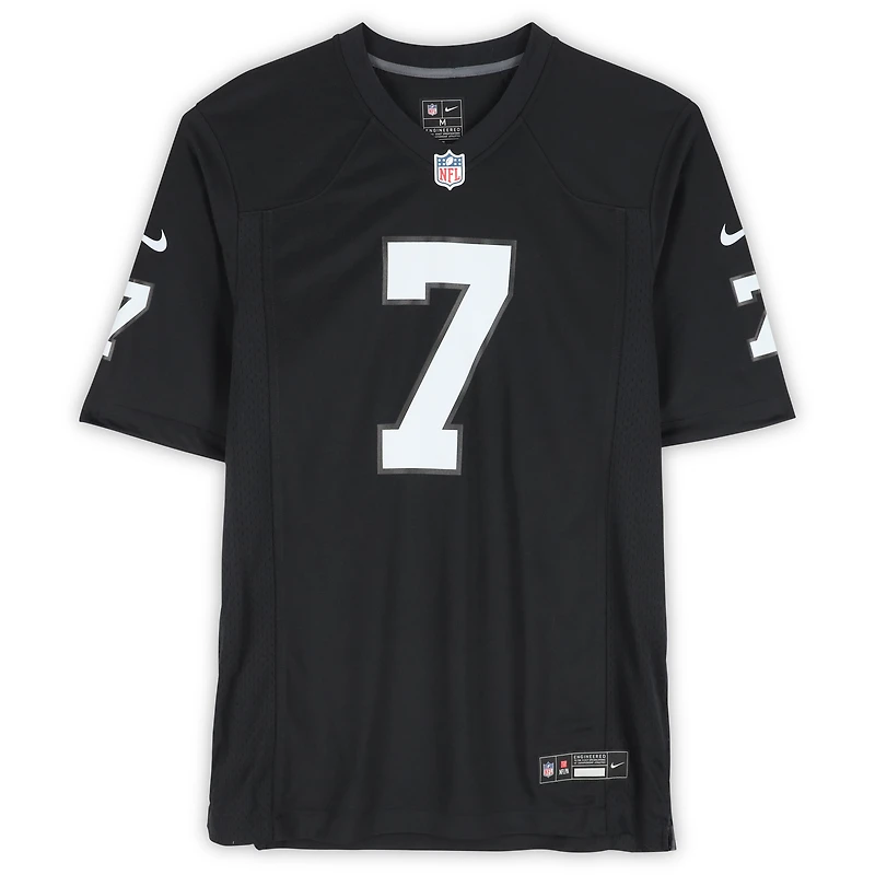 Maillot Nike noir dédicacé par Geno Smith des Las Vegas Raiders