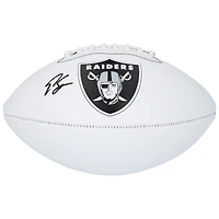 Ballon de football Franklin White Panel autographié par Geno Smith des Las Vegas Raiders