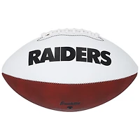 Ballon de football Franklin White Panel autographié par Geno Smith des Las Vegas Raiders