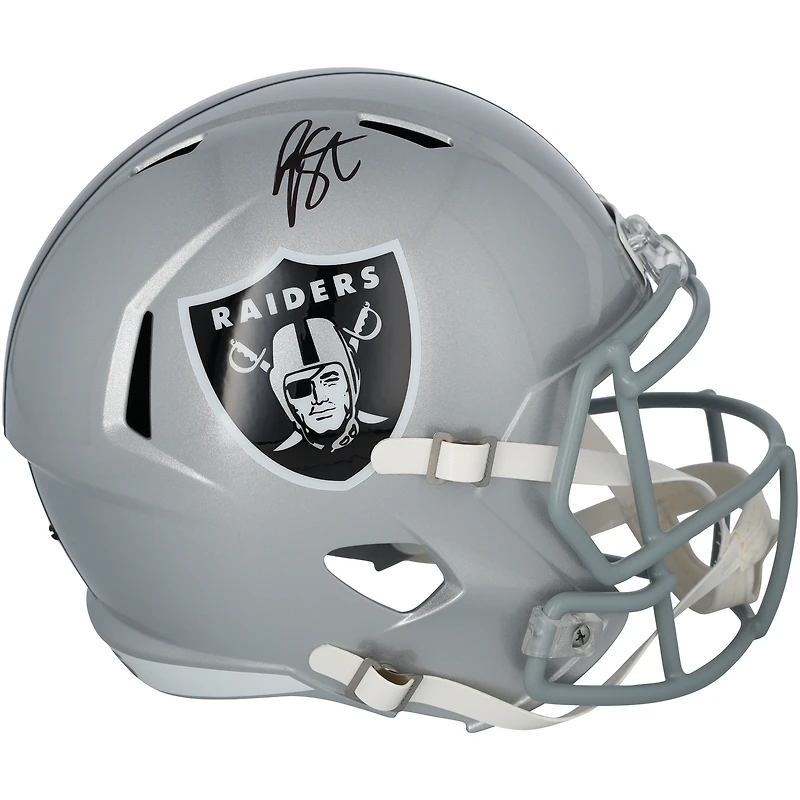 Réplique du casque Riddell Speed autographié par Geno Smith des Las Vegas Raiders