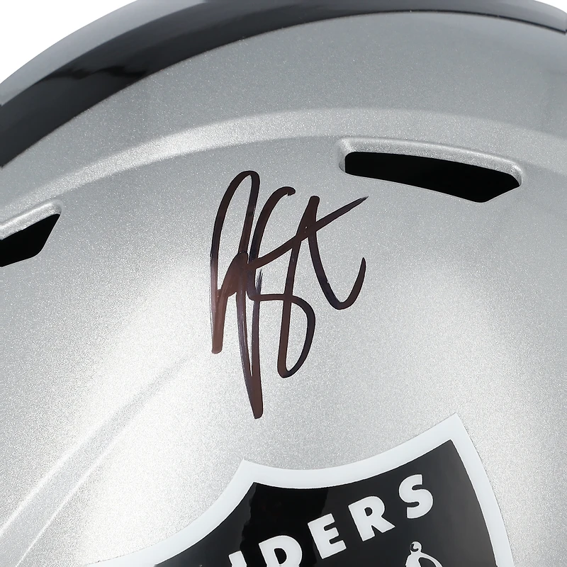 Réplique du casque Riddell Speed autographié par Geno Smith des Las Vegas Raiders