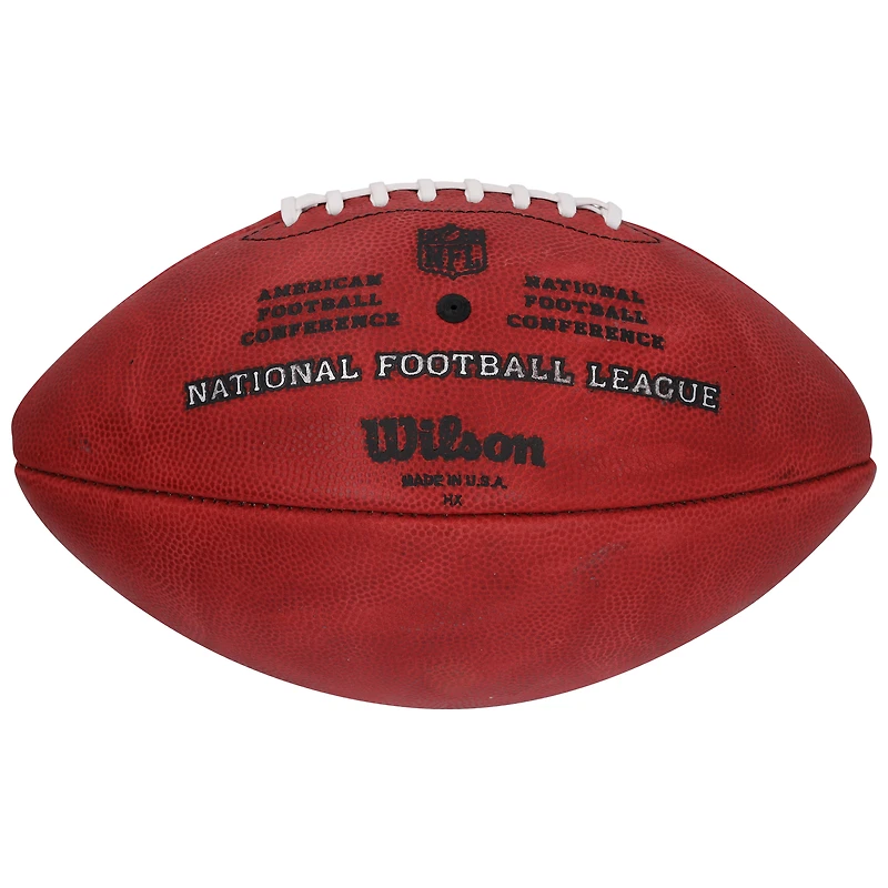 Ballon de football Wilson Duke dédicacé par Geno Smith des Las Vegas Raiders