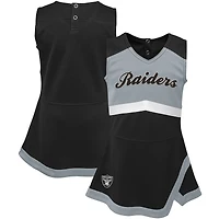 Girls Infant Black Las Vegas Raiders Cheer Captain Jumper Dress