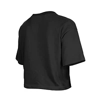 Girl's New Era Black Las Vegas Raiders Flip Sequin Boxy T-Shirt