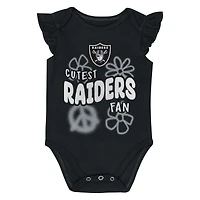 Girls Newborn & Infant Outerstuff Las Vegas Raiders The Sunshine Two-Piece Bodysuit Set
