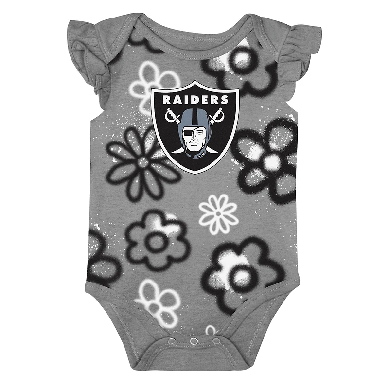 Girls Newborn & Infant Outerstuff Las Vegas Raiders The Sunshine Two-Piece Bodysuit Set