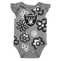 Girls Newborn & Infant Outerstuff Las Vegas Raiders The Sunshine Two-Piece Bodysuit Set