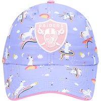 Casquette réglable pour fille Preschool '47 Purple Las Vegas Raiders Unicorn Clean Up