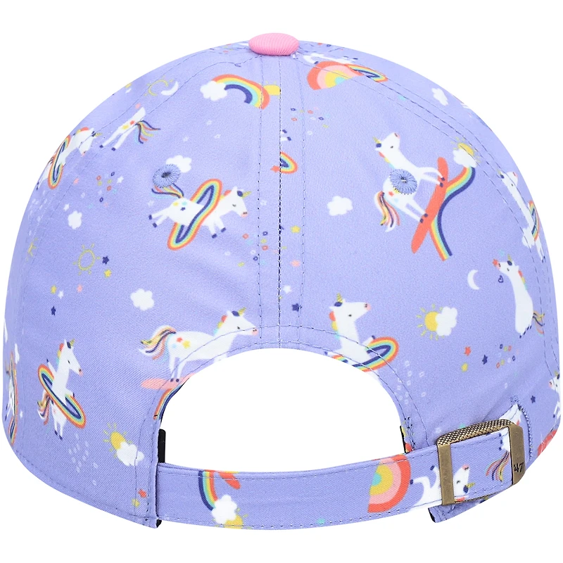 Casquette réglable pour fille Preschool '47 Purple Las Vegas Raiders Unicorn Clean Up
