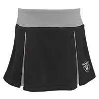Ensemble deux pièces de pom-pom girl noir Las Vegas Raiders Spirit pour filles d'âge préscolaire avec bloomers