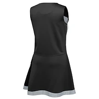 Robe pull 2 ​​pièces Cheer Captain noire avec bloomers pour filles d'âge préscolaire Las Vegas Raiders