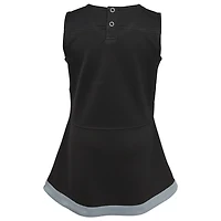 Robe noire de capitaine d'encouragement des Las Vegas Raiders pour tout-petits filles avec bloomers
