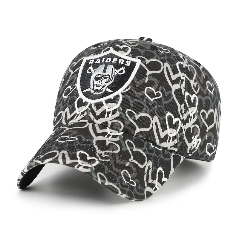 Girls Youth '47 Black Las Vegas Raiders Mural Clean Up Adjustable Hat