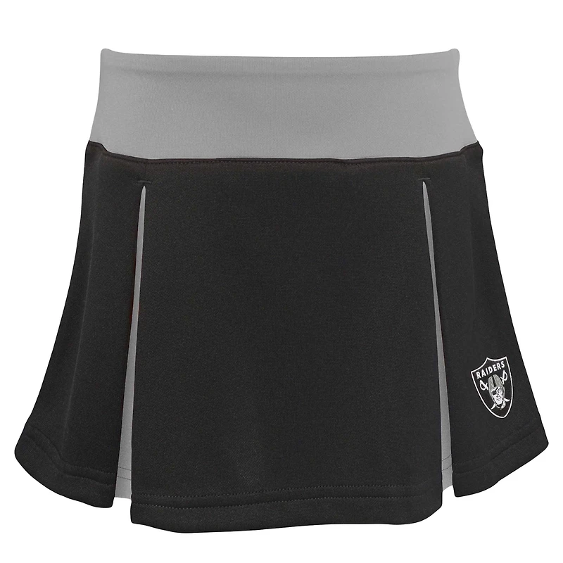Ensemble deux pièces de pom-pom girl noir Las Vegas Raiders Spirit pour filles