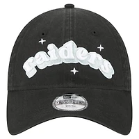 Girls Youth New Era  Black Las Vegas Raiders Cheer 9TWENTY Adjustable Hat