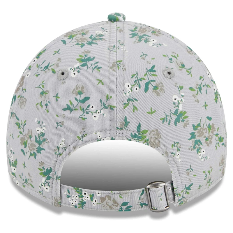 Girls Youth New Era Gray Las Vegas Raiders Bouquet 9TWENTY Adjustable Hat