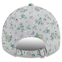 Girls Youth New Era Gray Las Vegas Raiders Bouquet 9TWENTY Adjustable Hat