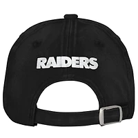 Girls Youth Outerstuff Black Las Vegas Raiders Gridiron Adjustable Hat