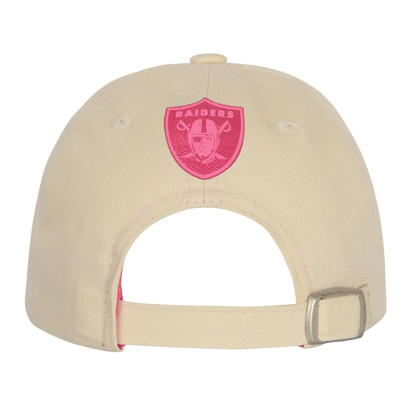 Girls Youth Outerstuff Cream Las Vegas Raiders Blitz Adjustable Hat