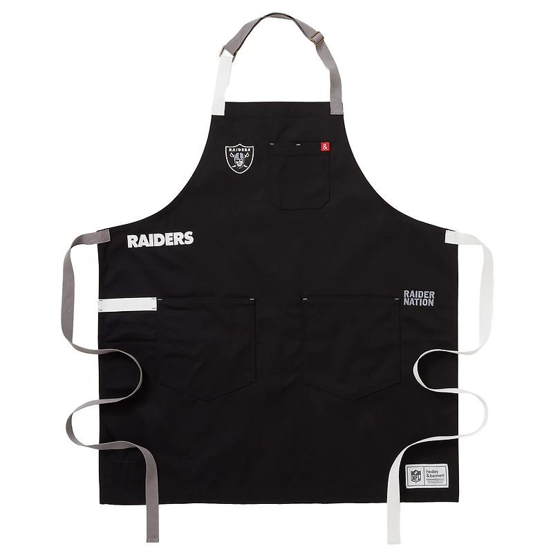 Hedley & Bennett Black Las Vegas Raiders Le tablier essentiel