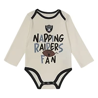 Ensemble trois pièces Little Champ des Las Vegas Raiders pour bébé Outerstuff Black
